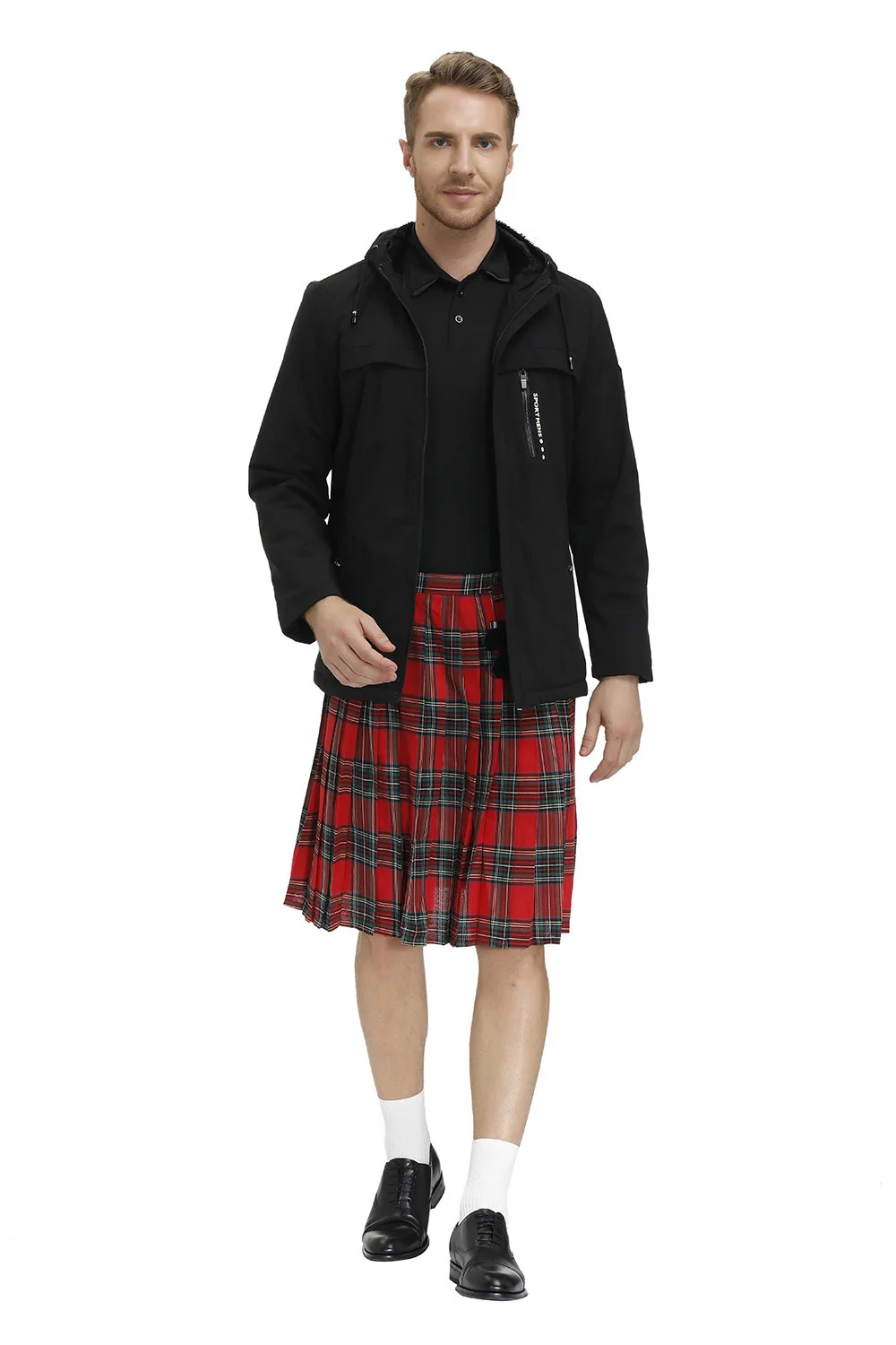 Herren Plaid Falten rock schottischen Urlaub Kilt Kostüm traditionelles Kostüm Bühne Performance Rock rot blau grün braun