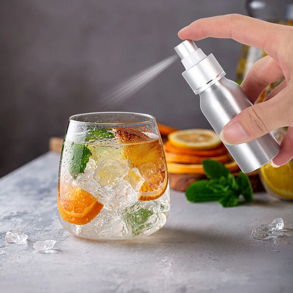 

Cocktail Atomizer Bitter Spray Bottle Refillable Aluminum PP Material Bar Accessory Mini Mister for Essential Oils