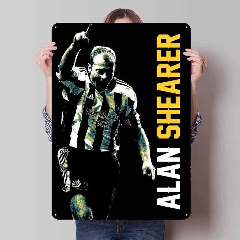 ALAN SHEARER Custom Metal Sports Signs Poster Modern Home Decoration Ornaments Tinplate Sign for Wall Art Decoration New Decor