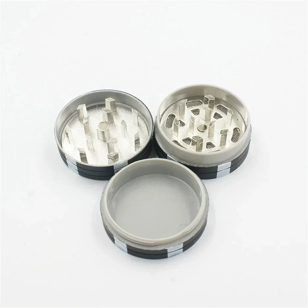 Aluminum Alloy Herbal Herb Tobacco Grinders, Cigarette Tobacco Grinder, Hand Crank, Smoking Pipe Accessories, 3-Layer