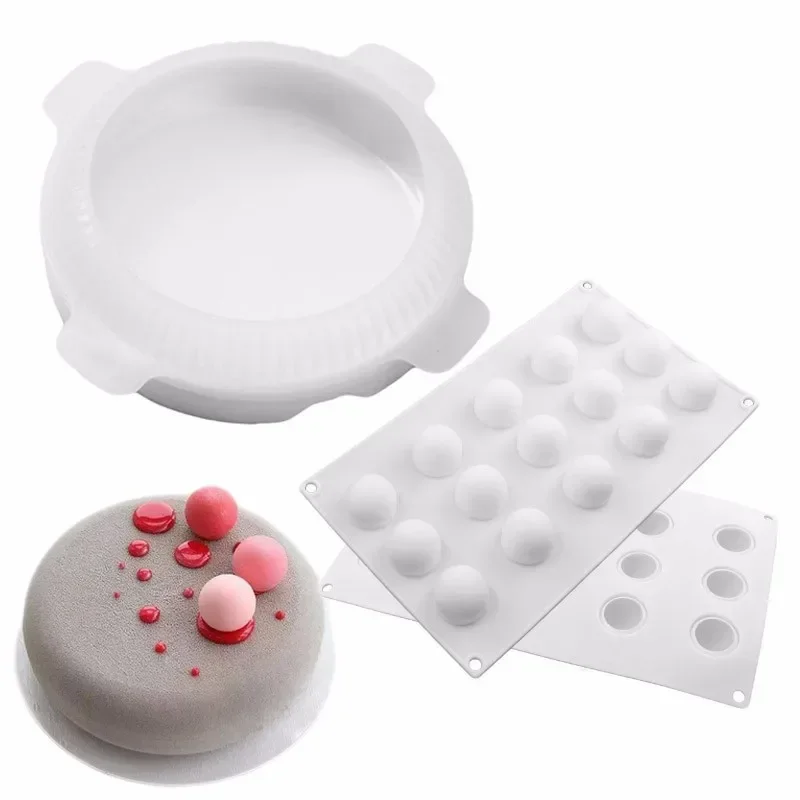 

1set Round Eclipse Silicone Cake Mold For Mousses Ice Cream Chiffon Baking Pan Decorating Accessories Bakeware Tools