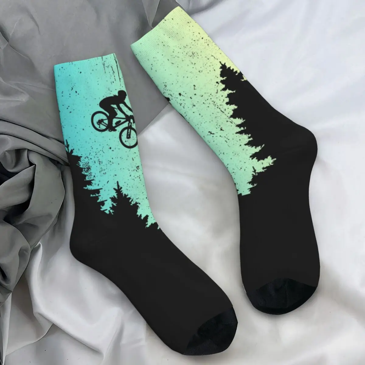 Men Socks Mtb Bike Track Downhill Mountain Bike Cycling Rider Stockings Spring Casual Socks Outdoor Sports Anti Skid Socks