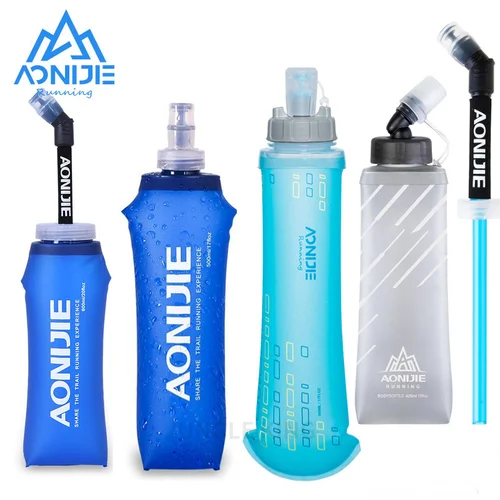 Imagen 1 del producto AONIJIE 250ml 500ml matraz blando plegable botella de agua TPU sin BPA para correr paquete de hidratación riñonera chaleco SD09 SD10