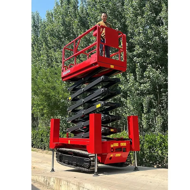 Customized High Quality Electric Self-Propelled Articulated Hydraulic Track Crawler Scissor Lift Anti-Skid Platform Aerial Const