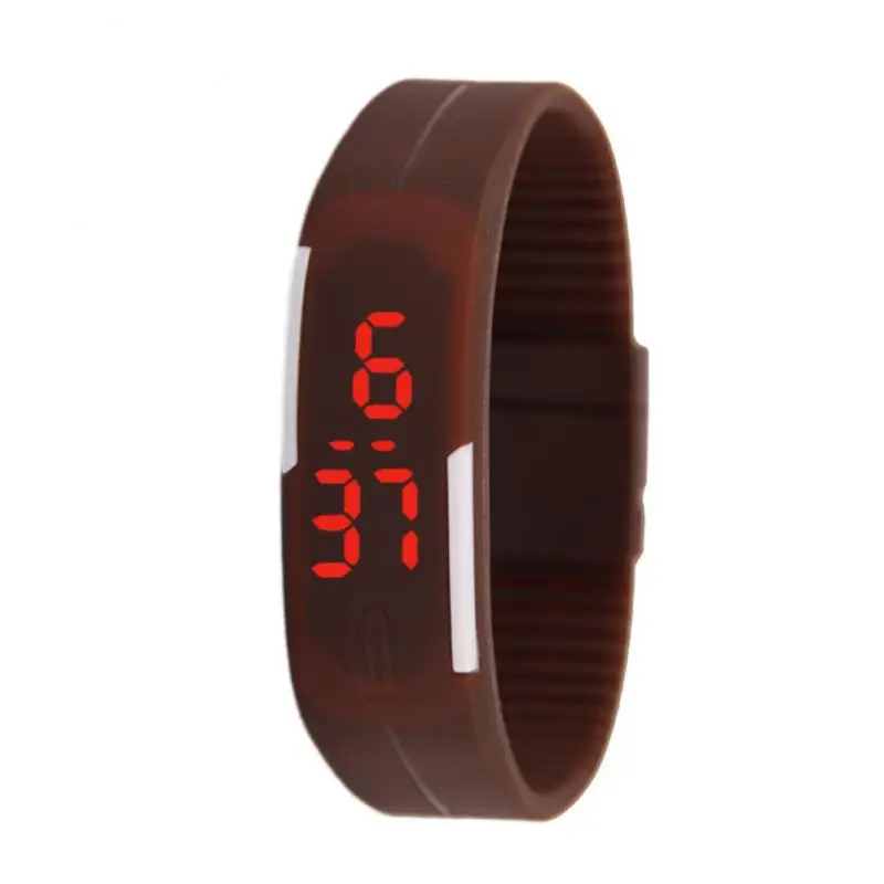 Electronic LED Digital Watch Women Men Couple Watches Fashion Student Children Candy Color Silicone Bracelet Watch Wristwatch