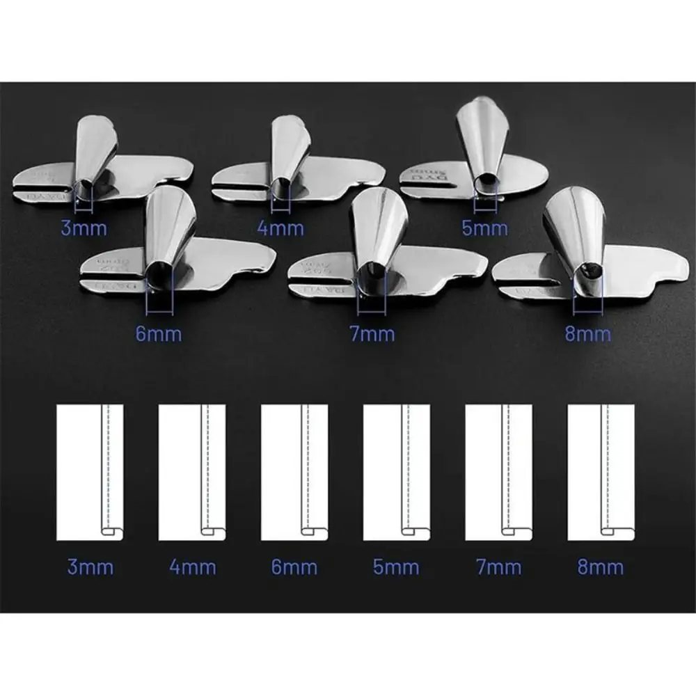 High Quality 3mm-8mm Sewing Rolled Hemmer Foot Durable DIY Crafts Hemming Puller Steel Sewing Accessories Home