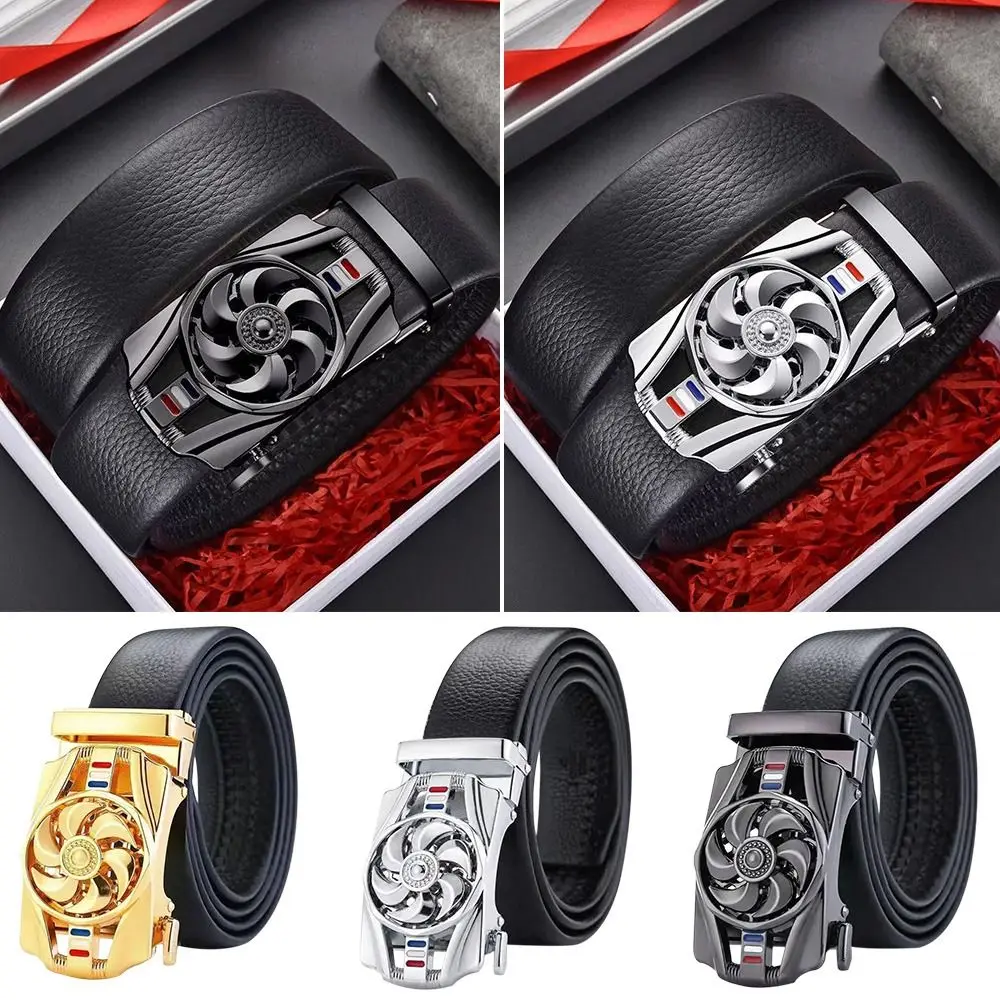 

Men Luxury Famous Designer Vintage Pants Leather Bands Ratchet Belts "Luck Is On The Turn" Belt Rotatable Buckle Waistband