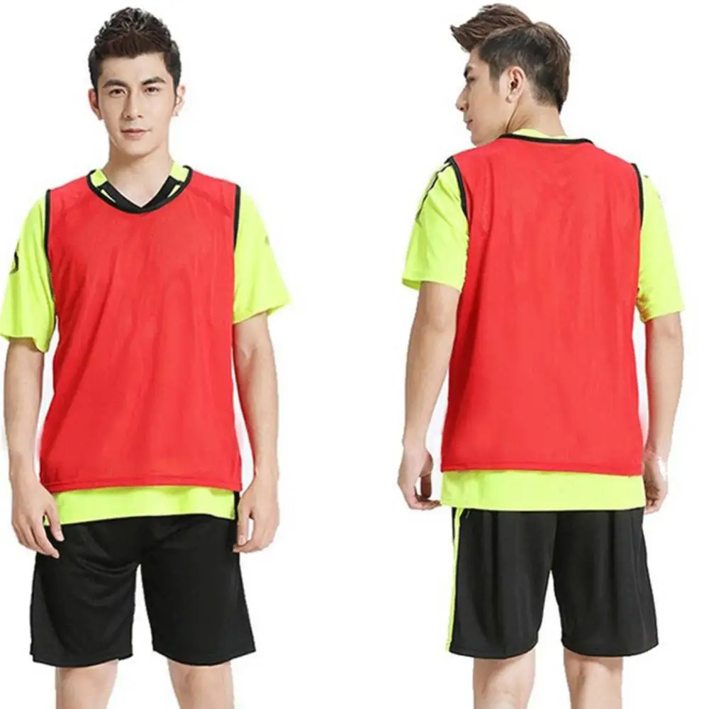 Kids Adult Outdoor Sport Football Training Match Mesh Sleeveless Vest Top Football Jerseys Soccer Sport Clothes Football Uniform