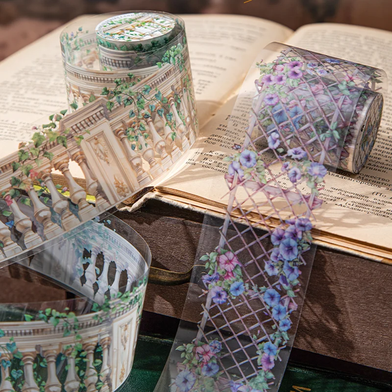 1 لفة سياج الكرمة المشهد PET الشريط لسكرابوكينغ DIY بها بنفسك دفتر لوازم ل صندوق أدوات مكتب ملصقات سطح المكتب مذكرات الديكور