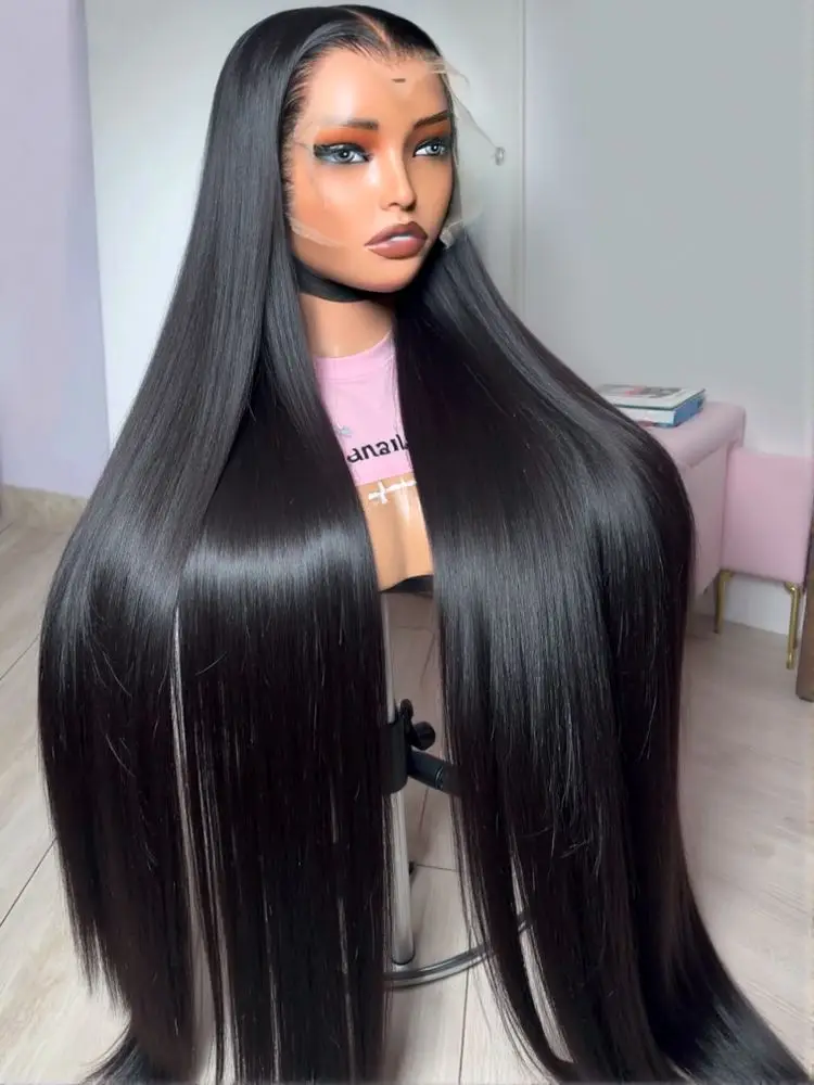 

42Inch Straight Human Hair Wigs For Women Natural Looking 13x4 Lace Frontal Wigs Transparent Lace 13x6 Human Hair Wig PrePlucked
