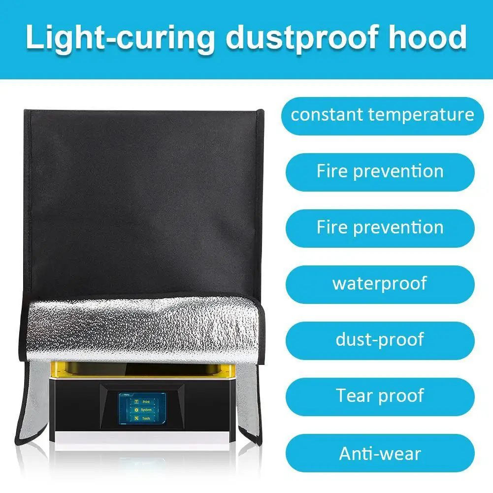 Light Curing 3D Printer Protective Dust Cover Blackout Cover Soundproof Hood for Phrozen Sonic Mighty 4K