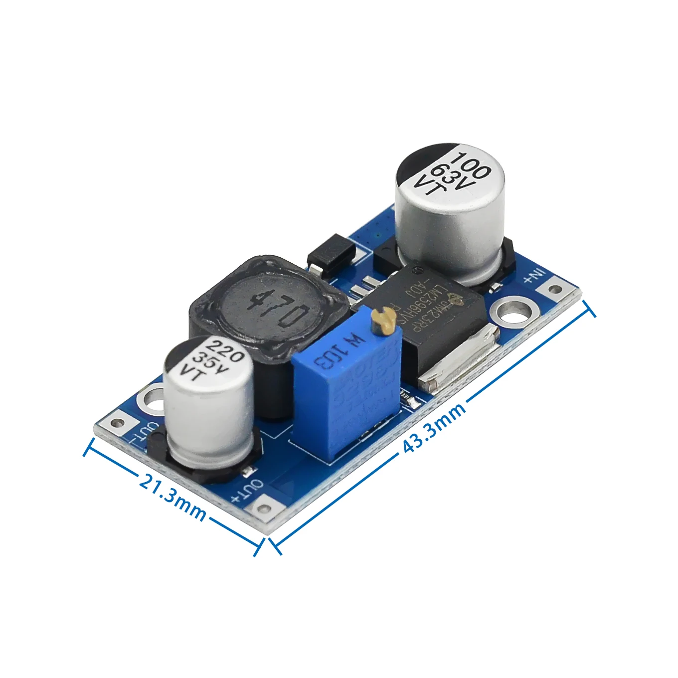 48V Adjustable Step-down module DC-DC LM2596HVS 4.5-50V Input Electric Vehicle Stabilized Voltage Power Supply