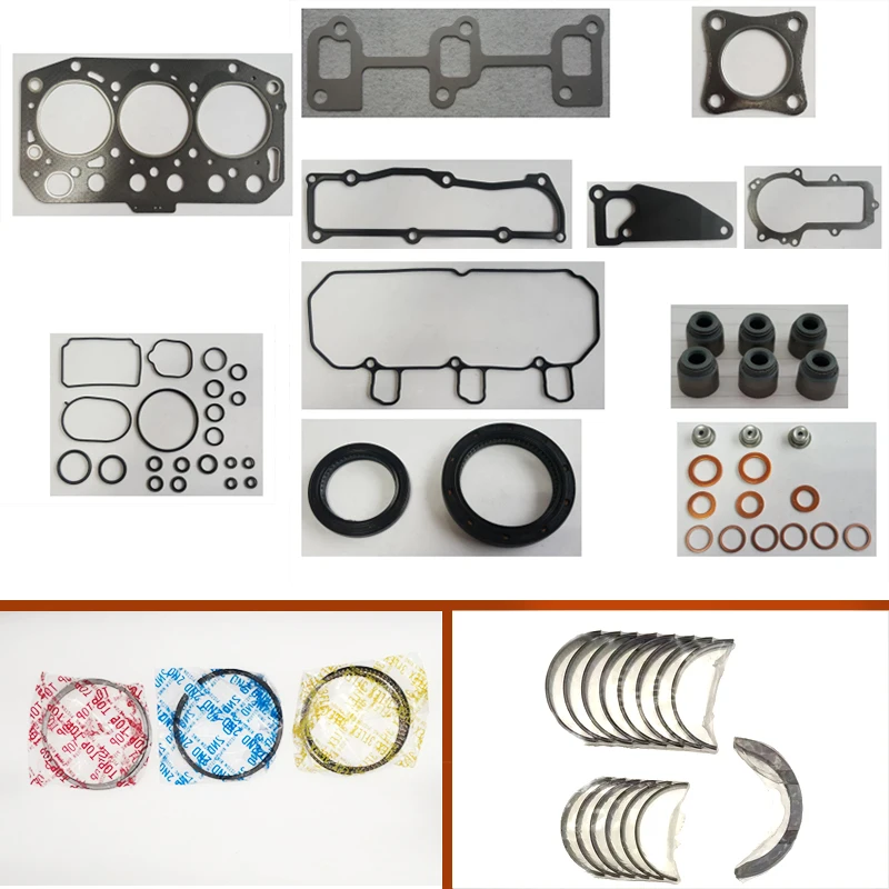 Engine Full gasket set kit main crankshaft connecting con rod bearing piston ring for Yanmar engine : 3TNV70