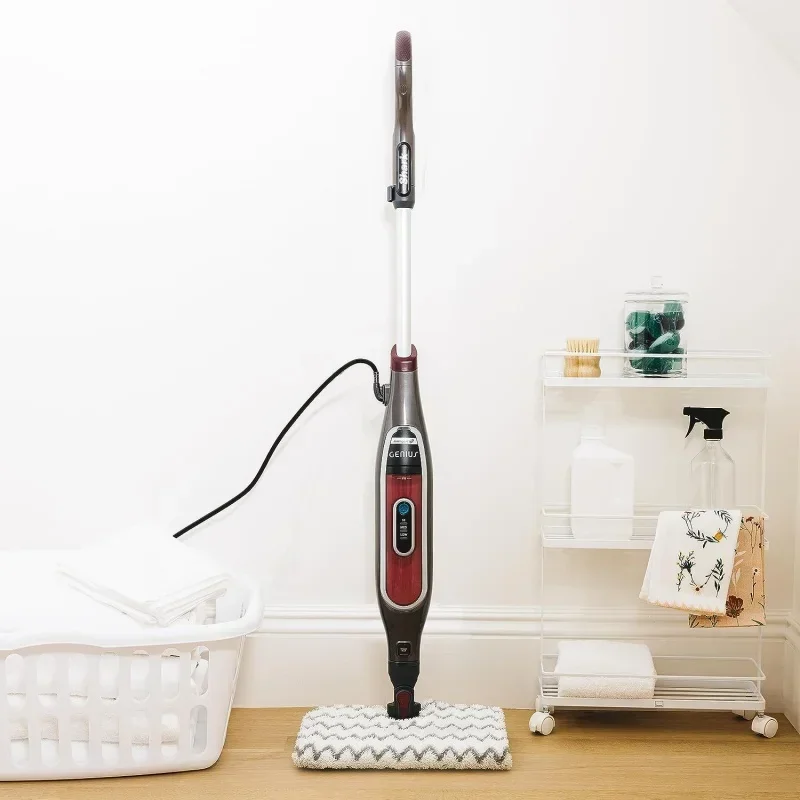 QWShark S5003D Genius Hard Floor Cleaning System Pocket Steam Mop,Burgundy/Gray