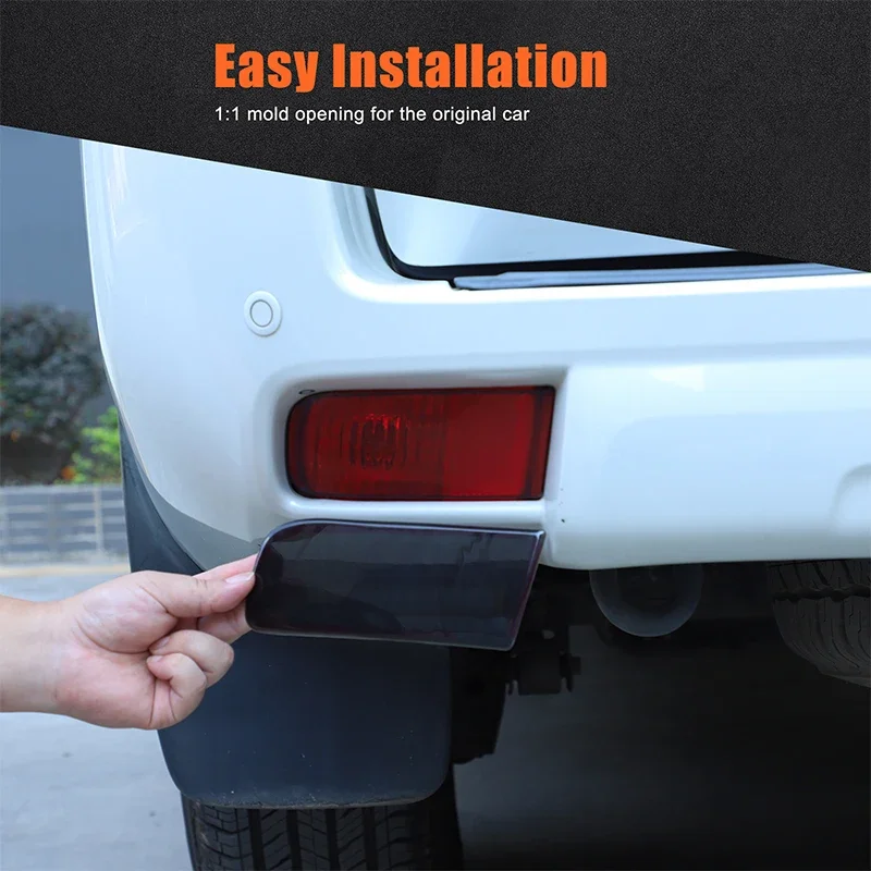 

For Toyota Land Cruiser Prado 150 2010-2023 ABS Blackened Car Rear Fog Light Cover Trim Sticker Car Accessories