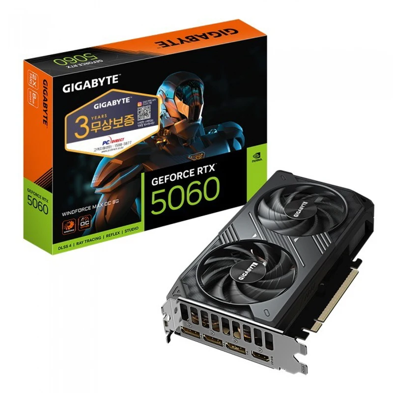 جيجابايت Geforce Rtx 5060 Windforce Max Oc D7 8Gb Pc Direct (أو Pc Direct)