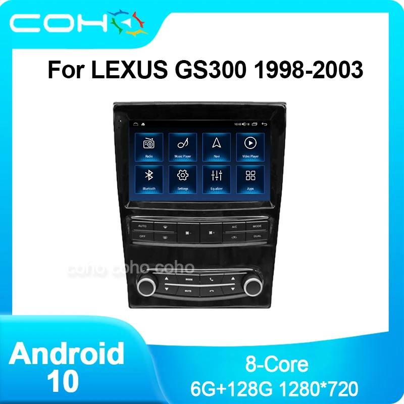 COHO car player For Lexus GS300 1998-2003 Car Radio Multimedia Video Player Navigation Stereo  QLED Screen 1280*720 resolutio