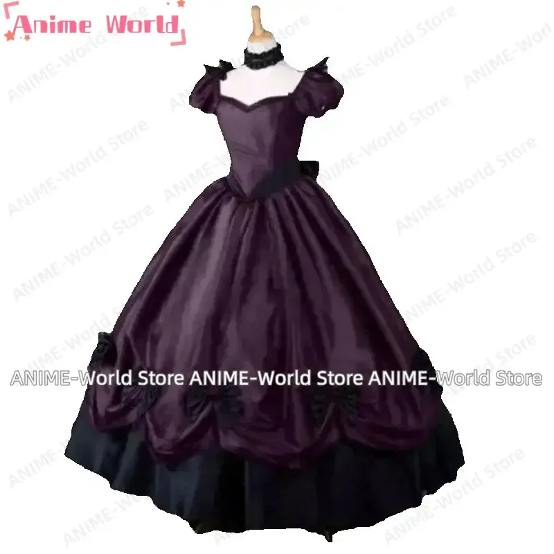 

《Custom size》Purple Medieval Victorian Evening Dress Vintage Gothic Costume Christmas Carnival Set Adult Customized Halloween