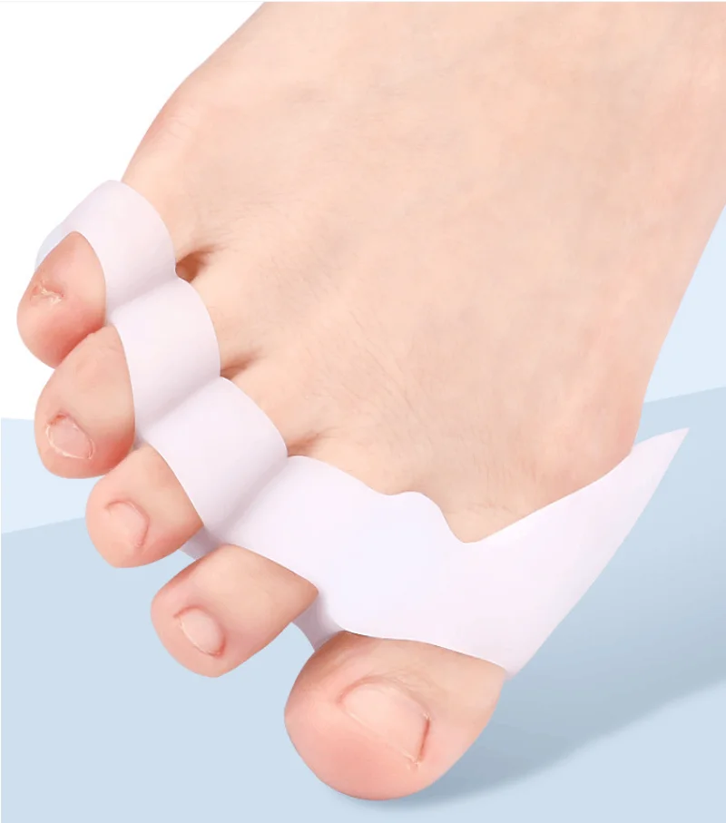 2/4pcs Silicone Gel Toe Separator 5 Hole Feet Fingers Thumb Valgus Protector Bunion Adjuster Hallux Valgus Guard Foot Care