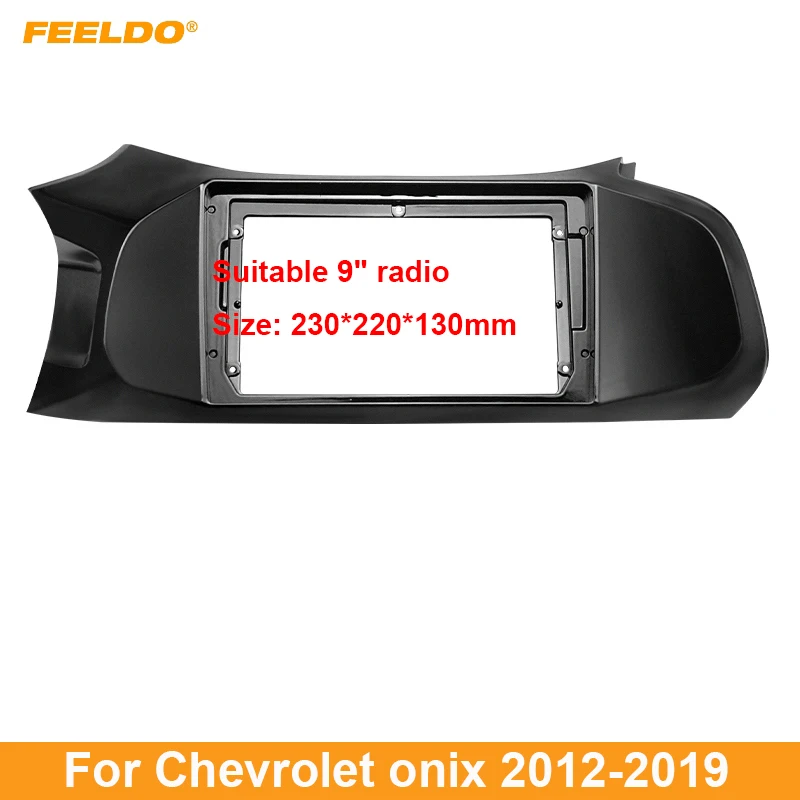 FEELDO Car Radio 2Din Fascia Panel Frame for Chevrolet Onix Installation 9