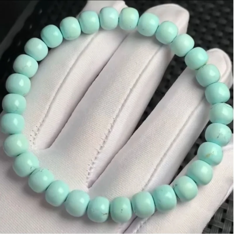 Natural Raw Ore Turquoise Old Wholesale Color Refreshing High Porcelain Jelly Bracelet Smooth and Delicate