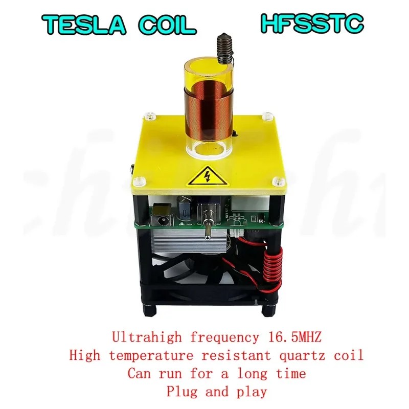 Tesla Coil Electronic Plasma Candle HFSSTC 200W 16.5MHz High-Voltage Generator Science Teaching Toy