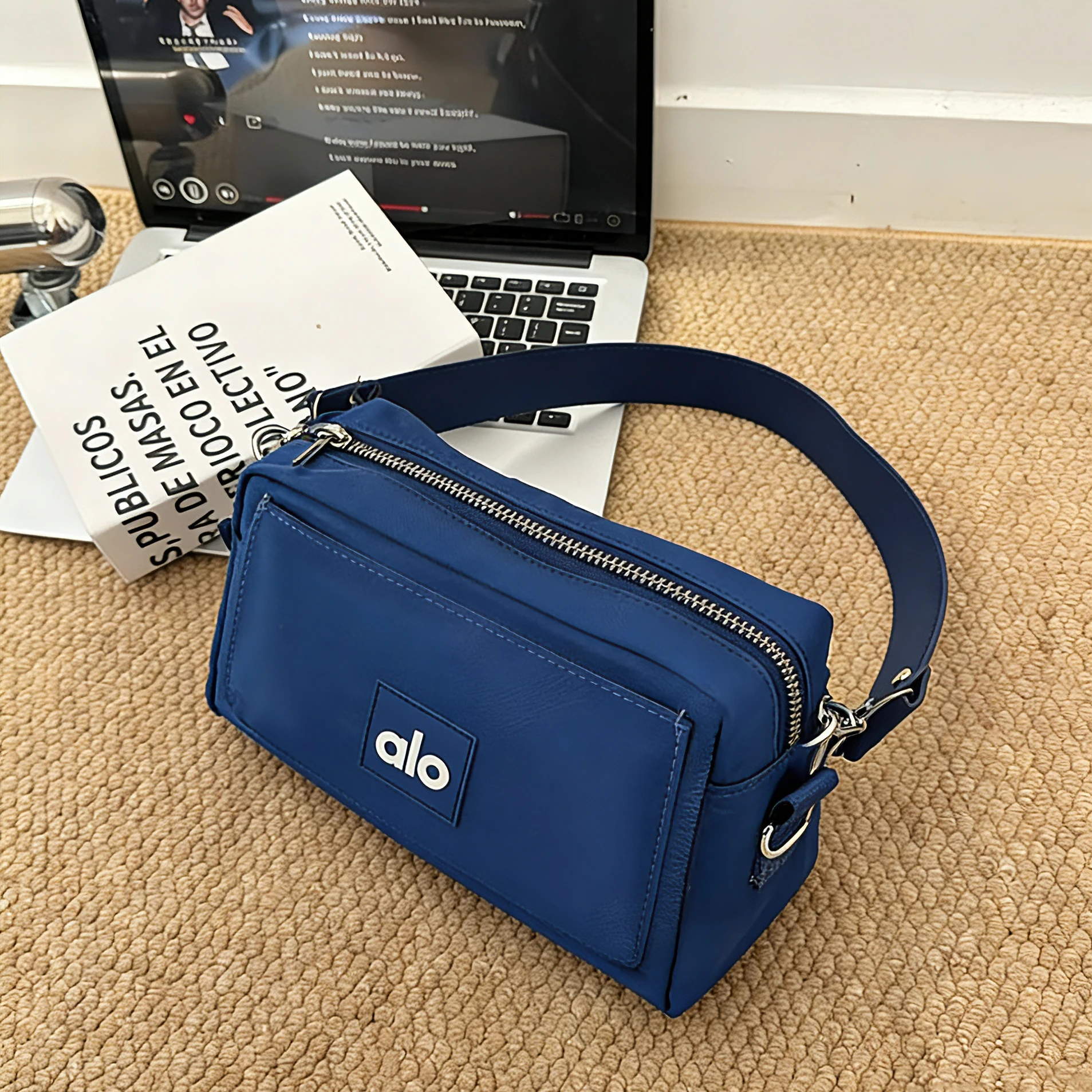 trendy-street-style-crossbody-bag-unisex-sports-cycling-waist-pack-large-capacity-casual-simple-style-canvas-shoulder-bag