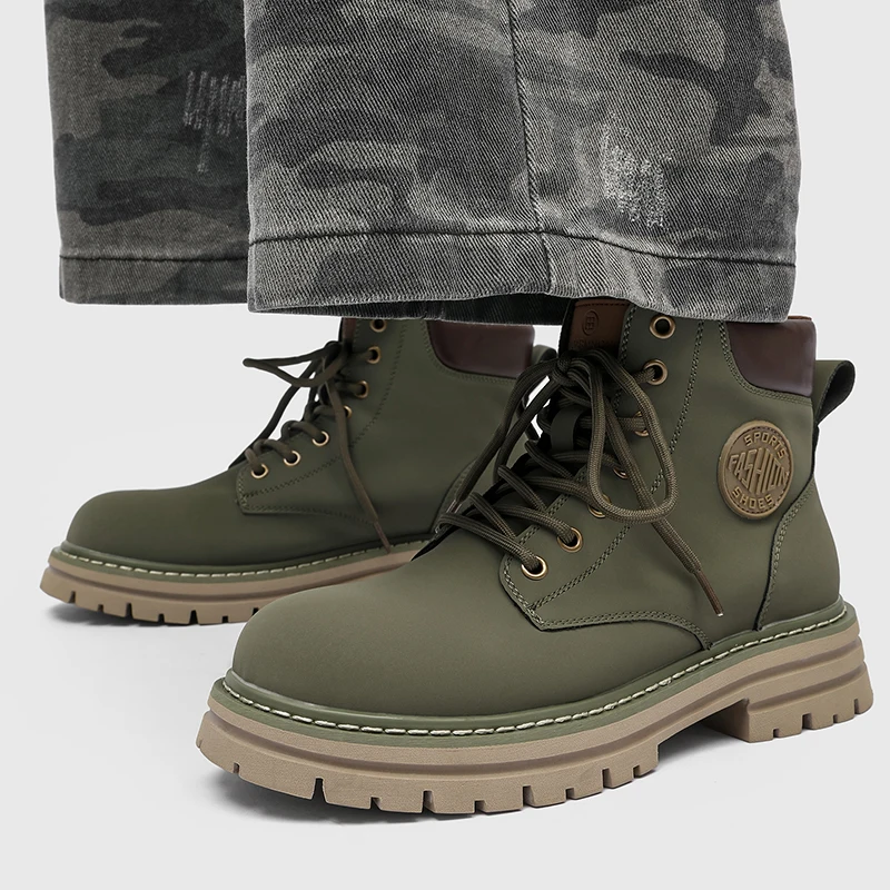 Luxury Yellow Boots Genuine Leather Chelsea Ankle Boots Shoes for Men With Free Shipping Autumn Men Bottines Chelsea Boots Man