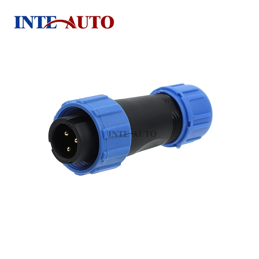 SP21 series 2 3 4 5 7 9 12 Pin IP68 Plug In-line Cable socket connector with Dust Cap SP2110/S* SP2111