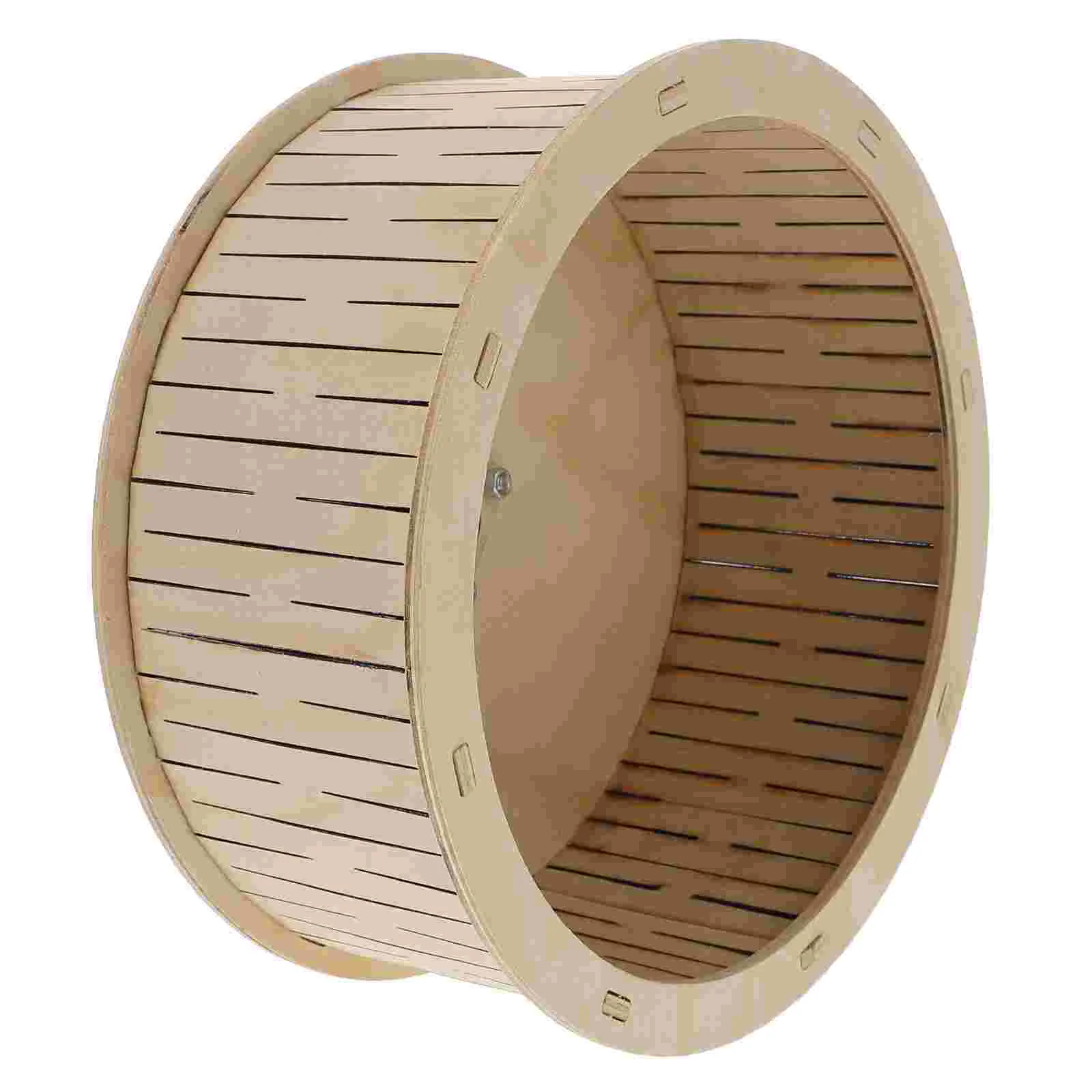 Hammest Silent Running Toy Wood Hamster Wheel Wooden Hedgehog Exercise Round Roller