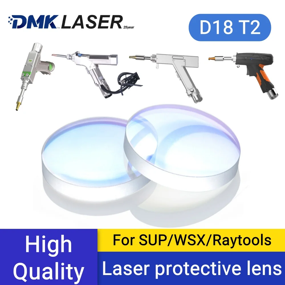 

Защитные линзы для лазера DMK D18 T2, сварочные защитные очки для окон 18*2 мм для WSX Raytools BW101 CQWY SUP21T SUP23T WSX JGS1