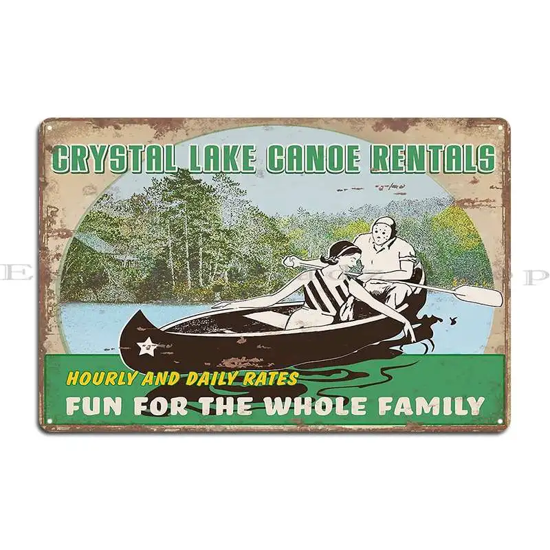 crystal lake canoe rentals Metal Plaque Poster Cinema Painting Iron  Cinema Pub Tin Sign Poster