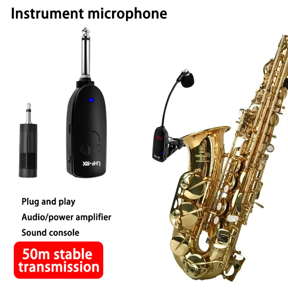 Sax trompete trombone especial microfone sem fio instrumento captador amplificador profissional desempenho de gravação ao ar livre performa