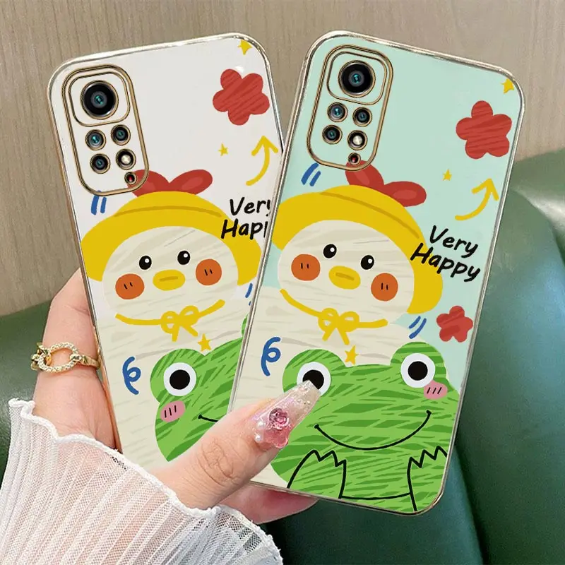 جراب هاتف فاخر مطلي بطلاء فرودبطة ، غطاء لشاومي ريدمي نوت 11 ، 4G ، 11Pro Plus ، 10 Pro ، 11S ، 12Pro Plus ، 12 ، 9S ، 8 Pro