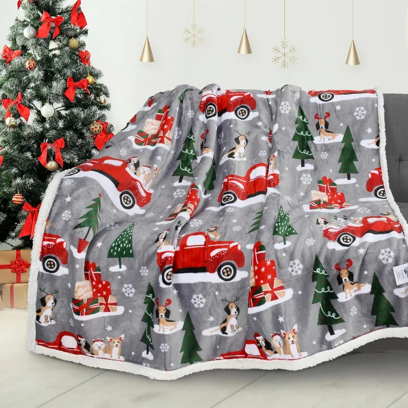 

Christmas themed plush sofa blanket 60x50 inches