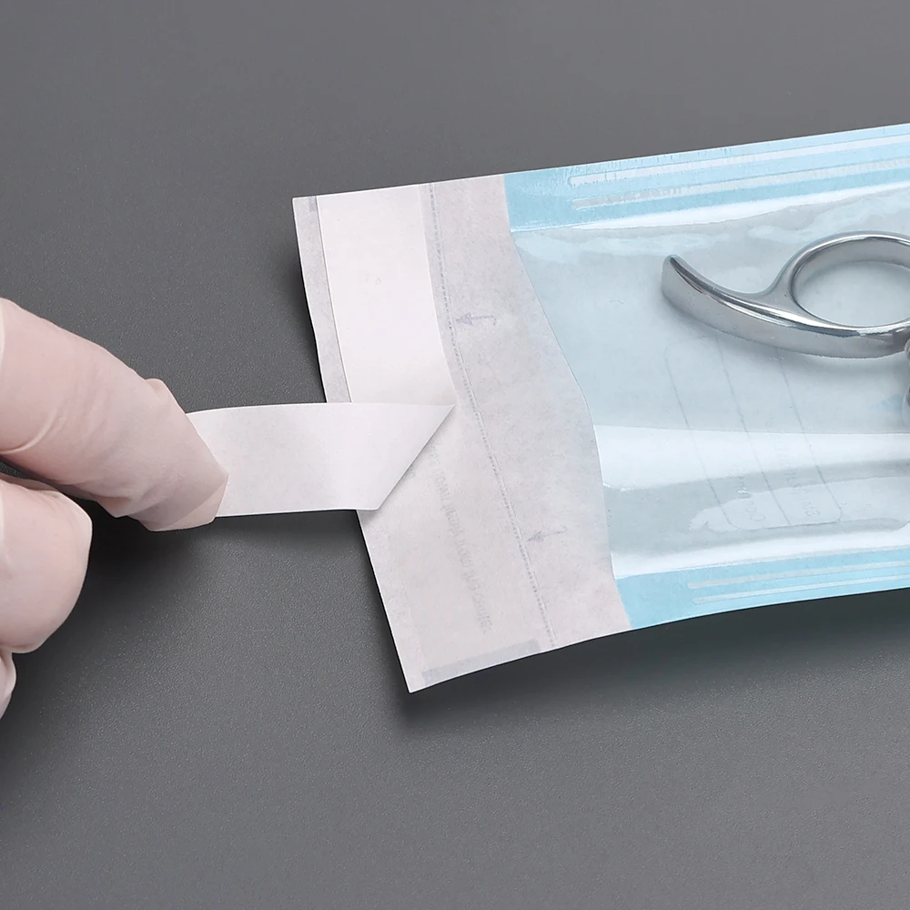 200 ชิ้นถุงฆ่าเชื้อแบบปิดผนึกเองกรรไกรเครื่องโกนหนวดถุงฆ่าเชื้อแบบใช้แล้วทิ้งตัดผมเครื่องมือฆ่าเชื้ออุปกรณ์เครื่องมือ