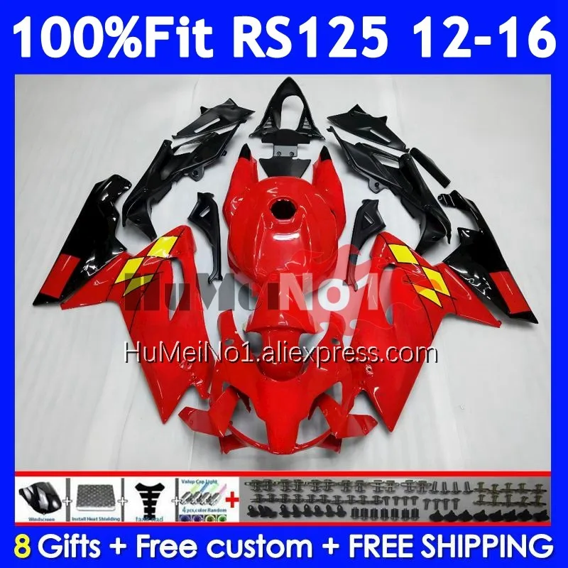 Injection Kit For Aprilia RS-125 RSV125 R RS125 Glossy red 12 13 14 15 16 313No.23 RS 125 2012 2013 2014 2015 2016 OEM Fairing