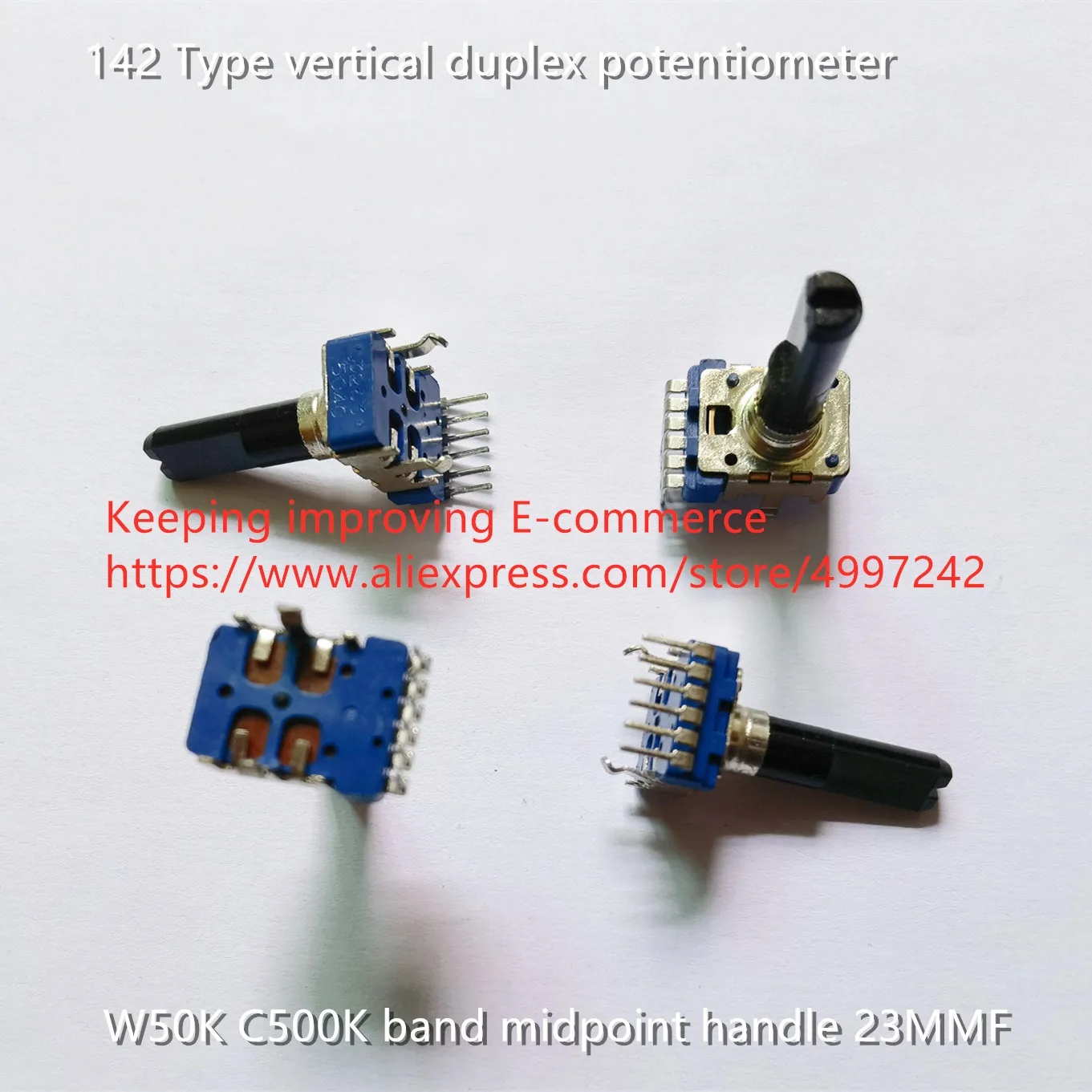 

Оригинальный новый 100% 142 тип вертикальный дуплексный потенциометр W50K C500K 6-контактный диапазон средней точки ручки 23MMF (ПЕРЕКЛЮЧАТЕЛЬ)