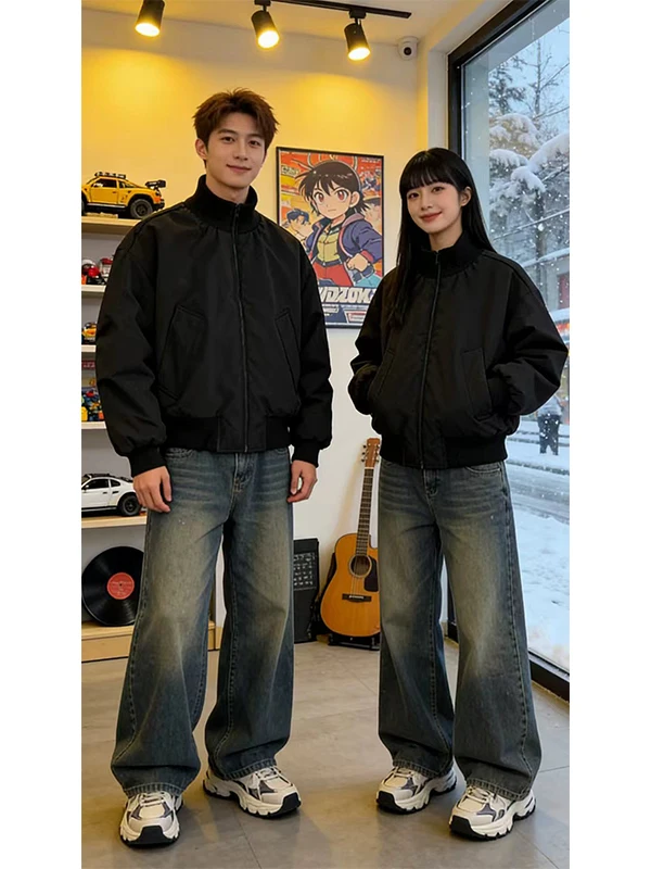 

Утепленная хлопковая куртка Bla Thiened с воротником-стойкой, в бейсбольном стиле, мужская зимняя верхняя одежда, куртка-бомбер Cleanfit из полиэфирного волокна