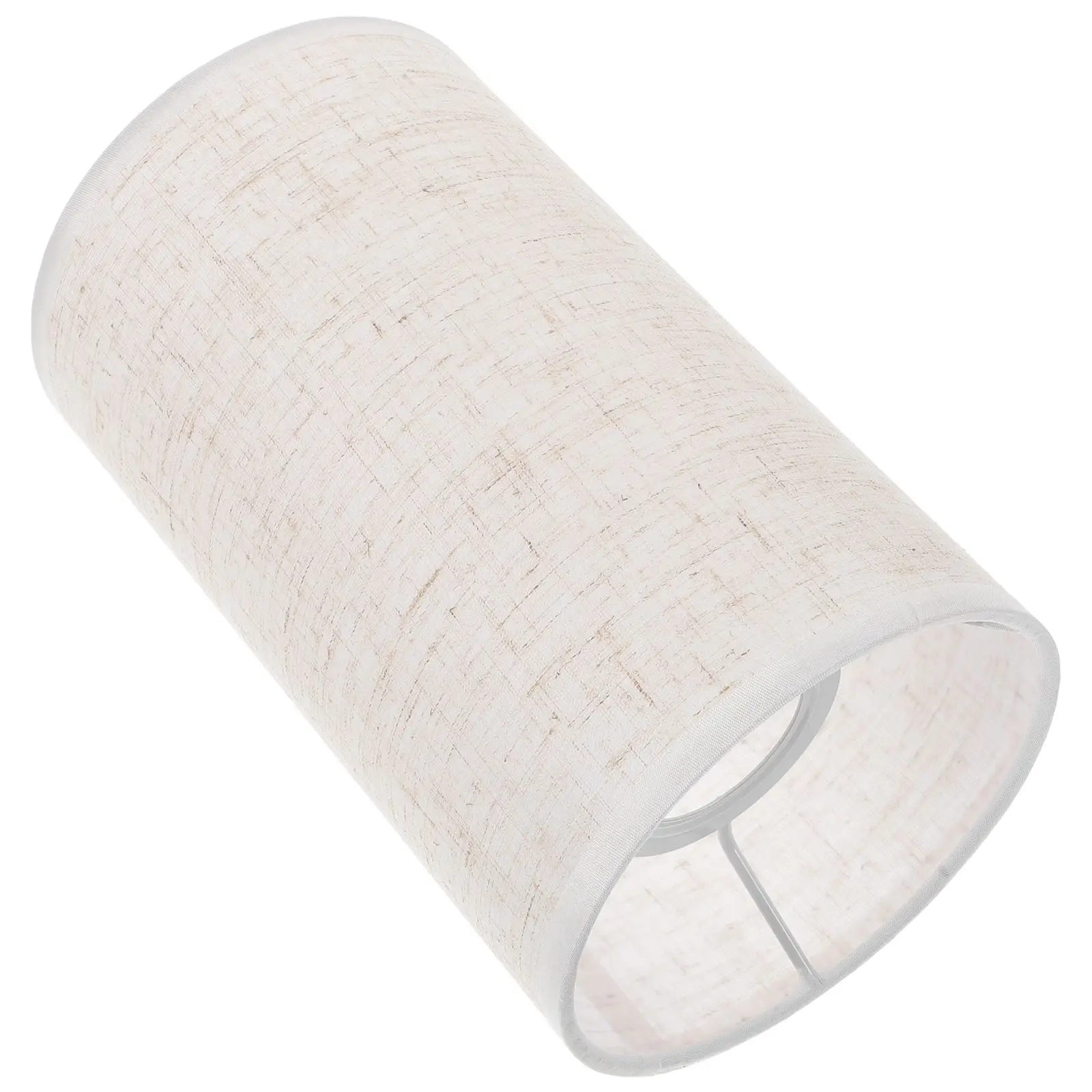 

Fabric Lampshade Small Beige Cylinder Desk Lamp Lampshade Replacement Cloth Cover for Bedroom Living Room Study Office Lighting