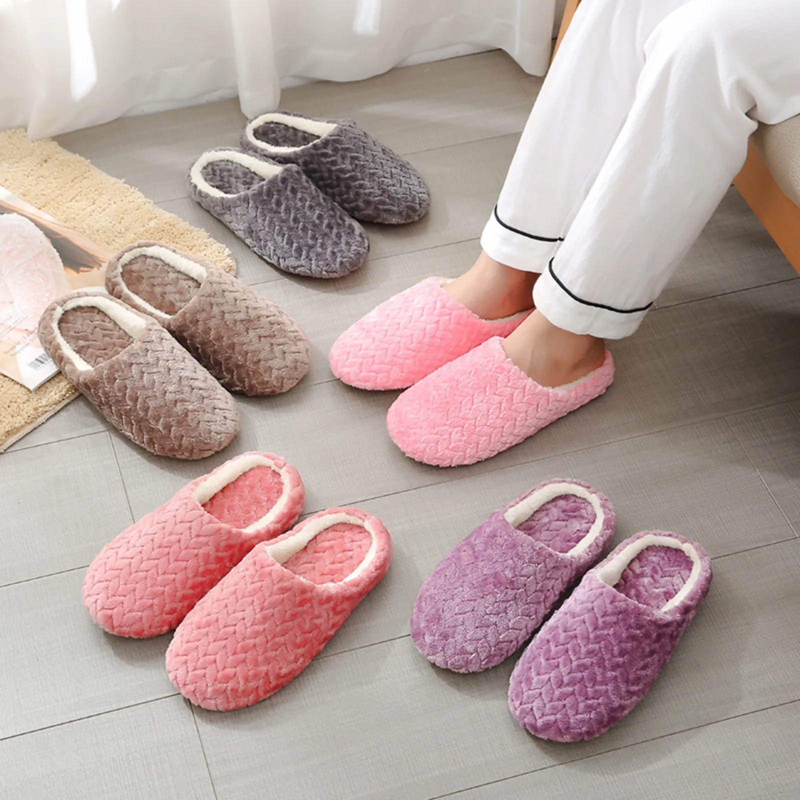 Zapatillas de piel para el hog - Men'S Shoes With Memory Foam reseña y precio
