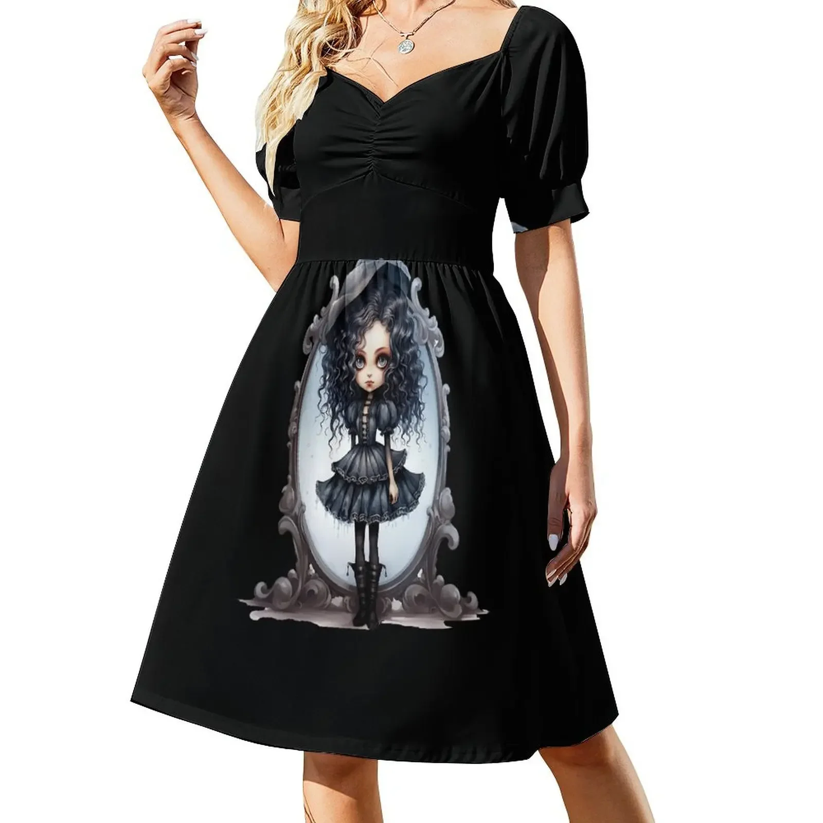 

Gothic doll - Nadja doll - Creepy Dress women's clothing korea stylish Clothing female long sleeve dress clothes for woman