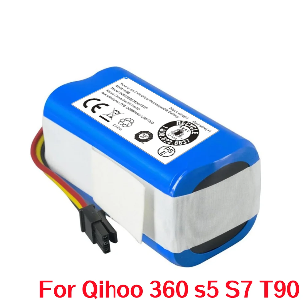 

2600mAh 14.4v Rechargeable Battery for Qihoo 360 S5 S7 S7Pro T90 X9 Robotic Vacuum Cleaner Replacement Batteries Part.