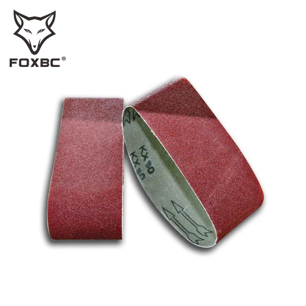 FOXBC 5pcs Sanding Belts 75x457mm 3