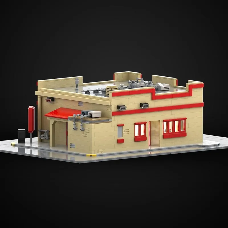 都市の街並みモックビルディングブリックレストランを破壊するモデルテクノロジーモジュラーブロックおもちゃDIY組み立てクリスマスセットギフト