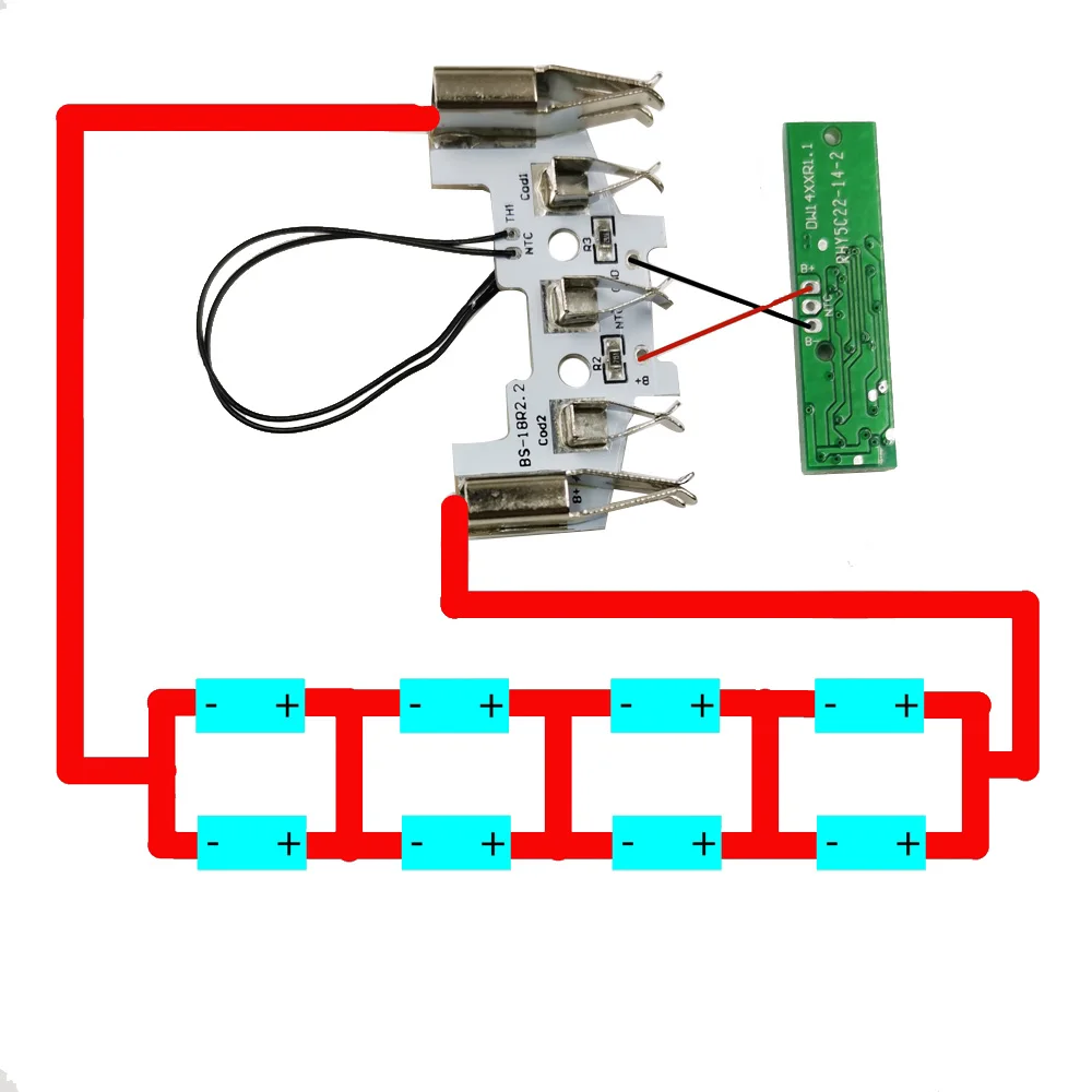 BAT614 Battery Plastic Case (No Battery Cell ) PCB Charging Protection Circuit Board Box for Bosch 14.4V Li-Ion Battery