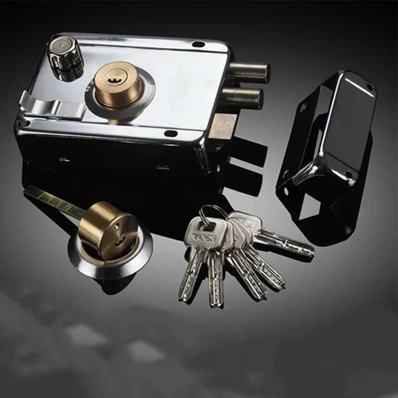 Door Lock Strong Deadbolt Home Security Universal Exterior Anti-theft Accessory Stainless Steel Multiple Insurance Smooth - Image 4