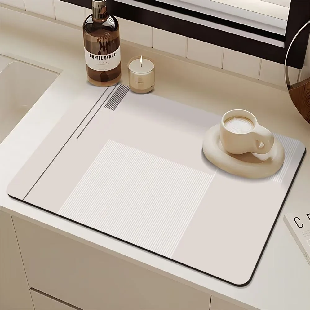 Coffee Mat Absorbent Dish Drying Mat for Countertops Absorbent Dish Drying Mat for Kitchen Counter