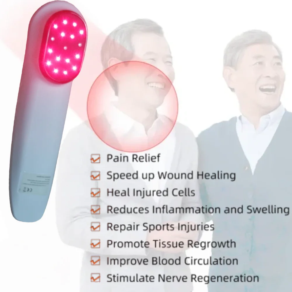 

880 МВт класс 3b лазерный инфракрасный красный свет терапия холодный лазер LLLT устройство для облегчения боли заживление ран 14 шт. * 650 нм + 3 шт. * 808 нм