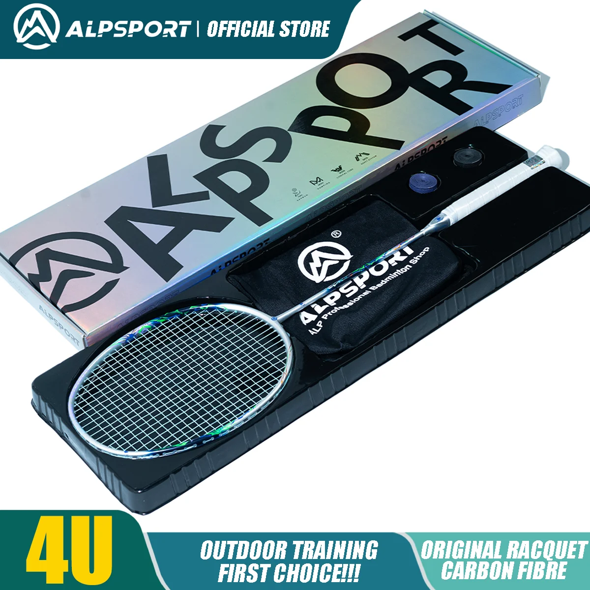 

ALP AIR SPIDER 4U T800 Ultralight - Mid-Shaft Carbon Fiber Racket Ultra-Light And Fast Rebound Suitable For Youth